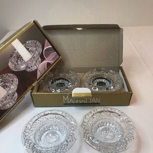 Manhattan Candle light Co. Crystal Candlesticks 4